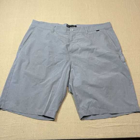 Travis Mathew Blue Performance Stretch Golf 10” Shorts Pockets Mens size 40 - Picture 1 of 7
